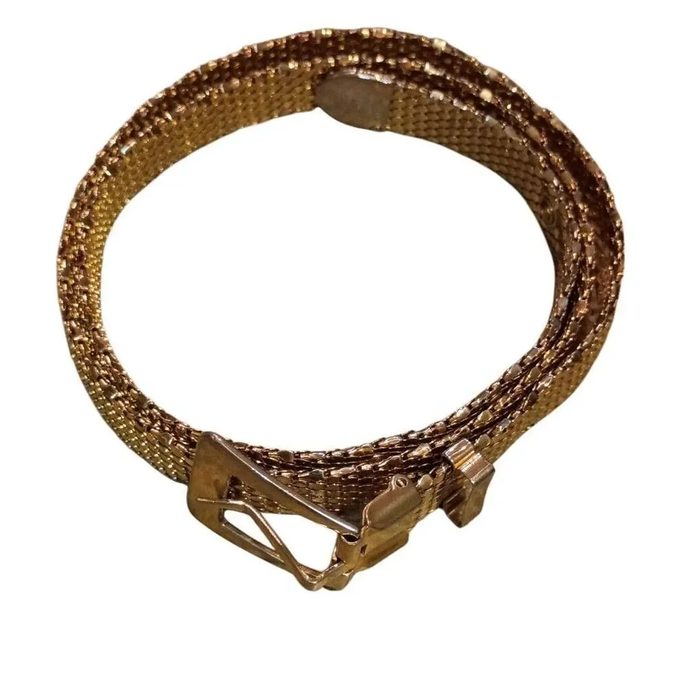 Vintage Gold Metallic Mesh Women's Belt 33